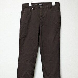 Style & Co. Women's Dark Chocolate Natural Straight-Leg Jeans Pants - Size 14
